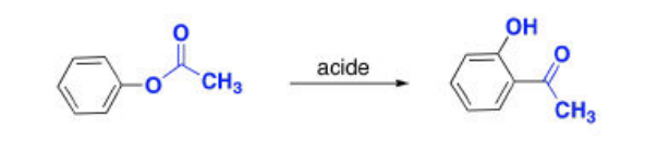 Transposition en milieu acide de l'acétate de phényle en 2-hydroxyacétophénone