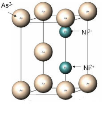 Structure nickeline NiAs : arsenic et nickel